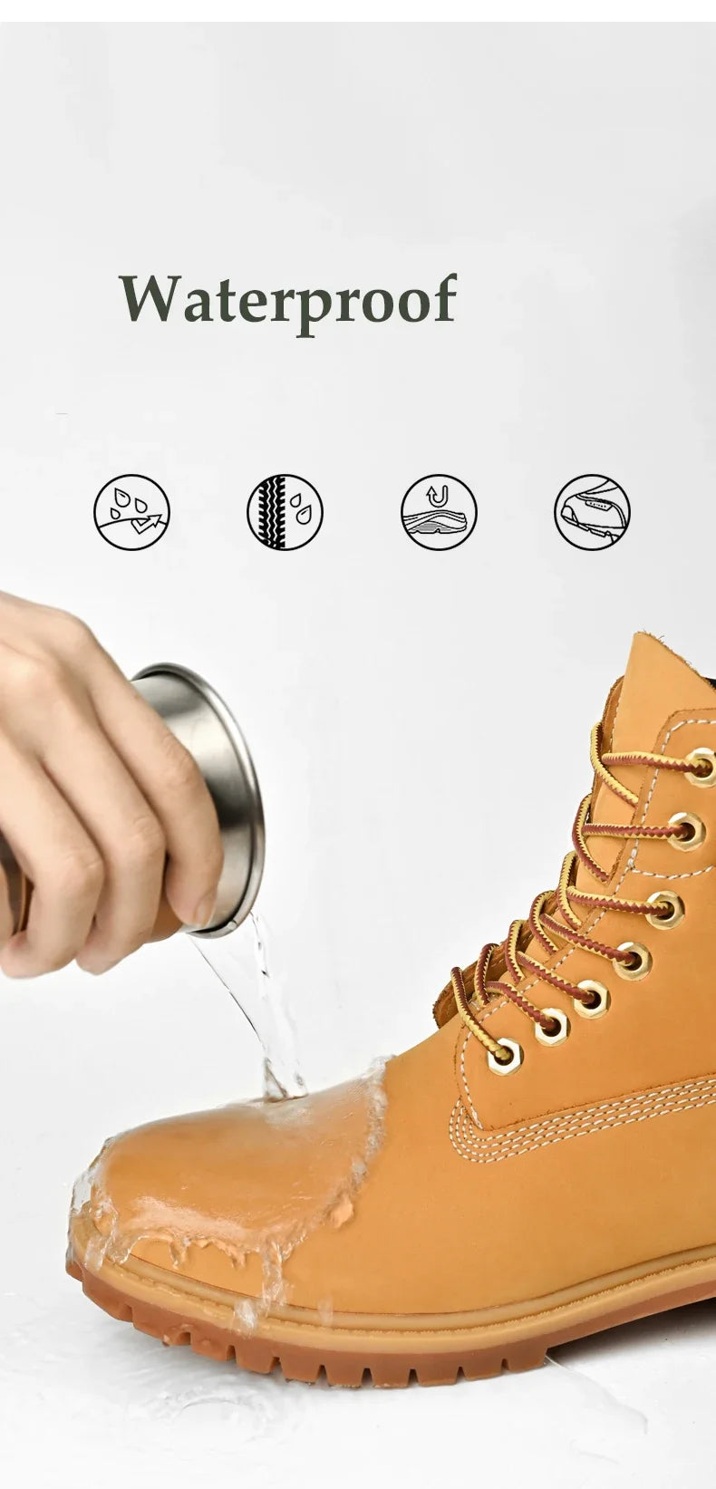High-Quality Men’s & Women’s Lace-Up Leather High Top Boots